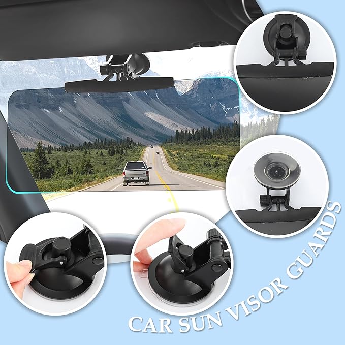 180° Adjustment Sun Visor Extender for Car,Strong Shading Car Visor Extender Sun Blocker for Glare Prevention,Universal CCar Accessories Visor Extender Attachment