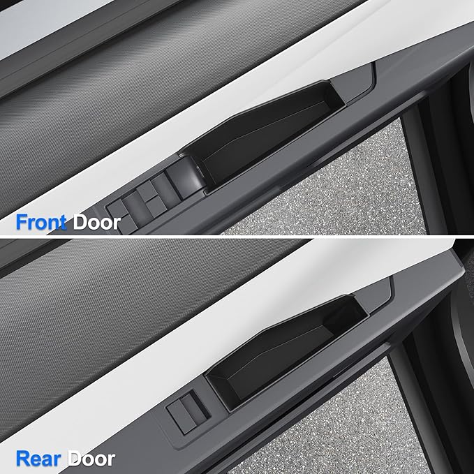 ELECFRESH 4 Door Handle Storage Box for Cybertruck Accessories, Inner Door Handle Phone Holder Front and Rear Grab Tray Pocket Storage ABS Plastic for Cybertruck Accessories 2026 2025 2024 4 PCS