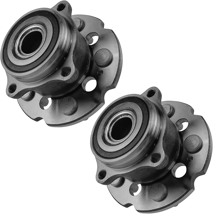 TRQ Rear Left and Right Wheel Bearing and Hub Assembly Set 2 Piece Compatible with 2007-2013 Acura MDX 2010-2013 ZDX 2009-2015 Honda Pilot All Wheel Drive