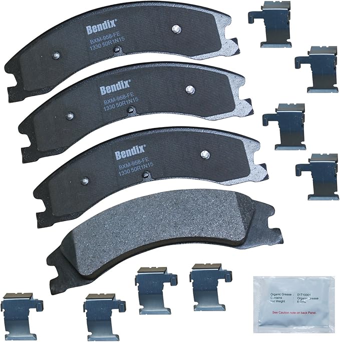 Bendix Priority1 CFM1330 Semi-Metallic Rear Brake Pads for Ford E-450 Super Duty 2019-2008, E-450 Super Duty 2024-2021