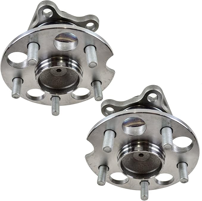TRQ Rear Wheel Bearing and Hub Assembly Set 2 Piece Compatible with 04-06 Lexus RX330 FWD 07-09 RX350 FWD 06-08 RX400h FWD 04-07 Toyota Highlander FWD