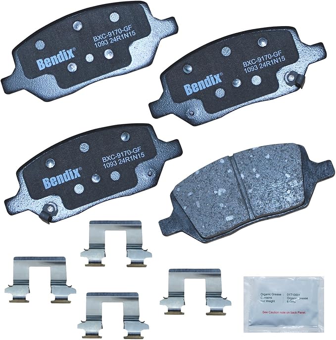 Bendix Priority1 CFC1093 Ceramic Rear Brake Pads for Select Models Buick Terraza, Chevrolet Uplander, Mobility Ventures MV-1, Pontiac Montana, Saturn Relay, VPG MV-1