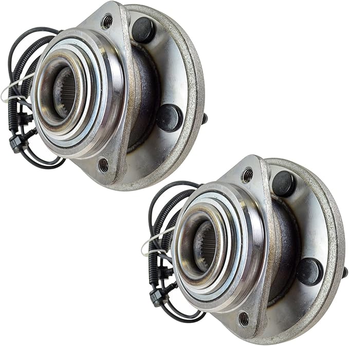 TRQ Front Left and Right Wheel Bearing and Hub Assembly Set 2 Piece Compatible with 2005-2010 Jeep Grand Cherokee 2006-2010 Commander