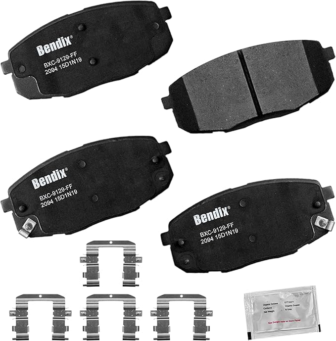 Bendix Priority1 CFC2094 Ceramic Front Brake Pads for Hyundai Creta 2017, Elantra GT 2020-2018, Kona 2021-2018, Kona 2023, Kia Forte 2023-2019, Forte5 2022-2020, Seltos 2023-2020, Soul 2019-2014