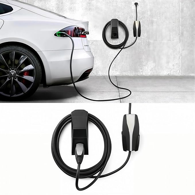 BASENOR Charger Holder Wall Mount for Tesla Model Y(Juniper)/3/S/X, Charging Cable Organizer with Connector Dock Heavy-Duty Wall Mount Dock [Proprietary Design] for 2012-2026 Tesla Accessories