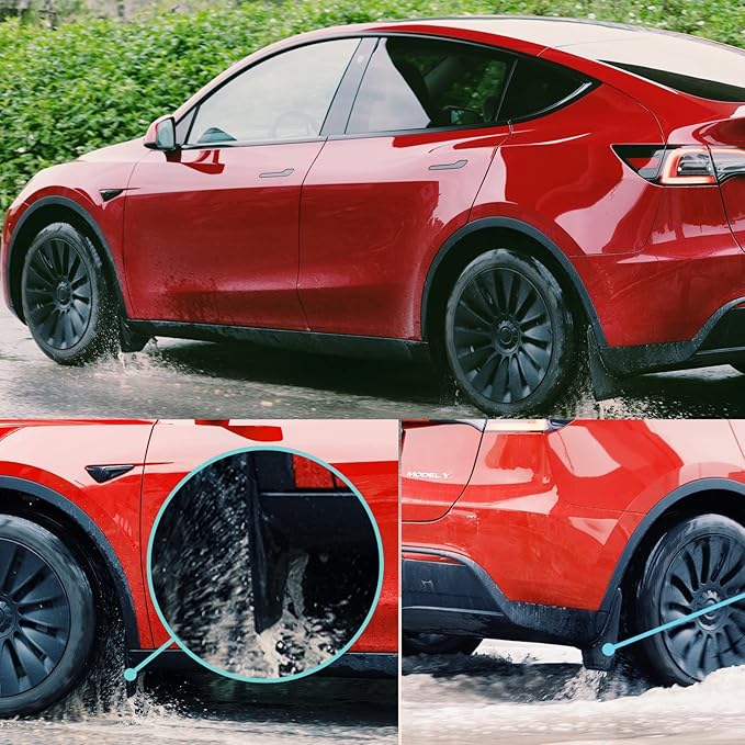 4Pcs for Tesla Model Y Mud Flaps Accessories 2020-2024(Not Fit Juniper) Splash Guards Tire Protector Mudguard Mudflaps
