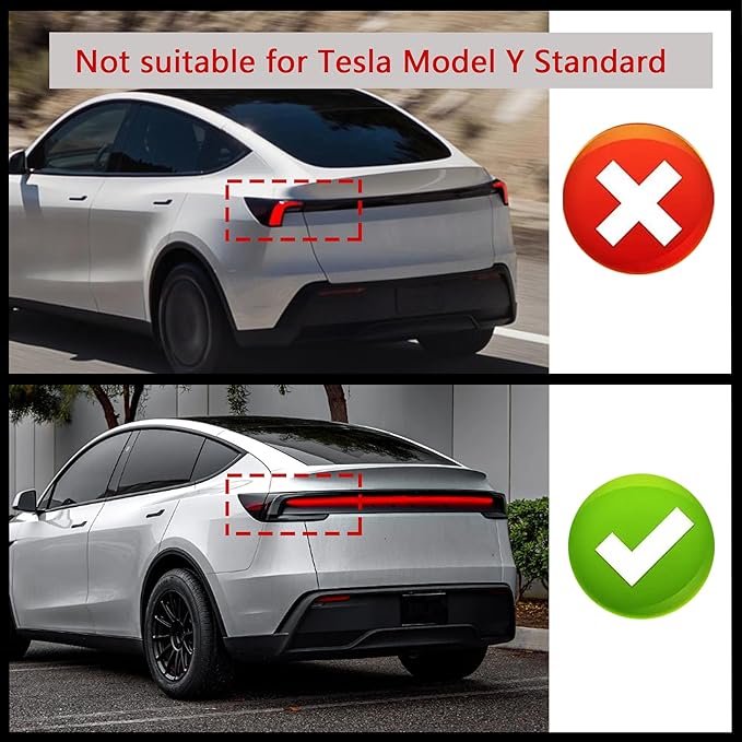 STSEV01 Rear Spoiler Fit for Tesla New Model Y Juniper 2026, Model YL-Style Performance Type ABS Wing Sporty Appearance, Trunk DeckLid Lip Exterior Accessories, Tape Installation (Gloss Black)