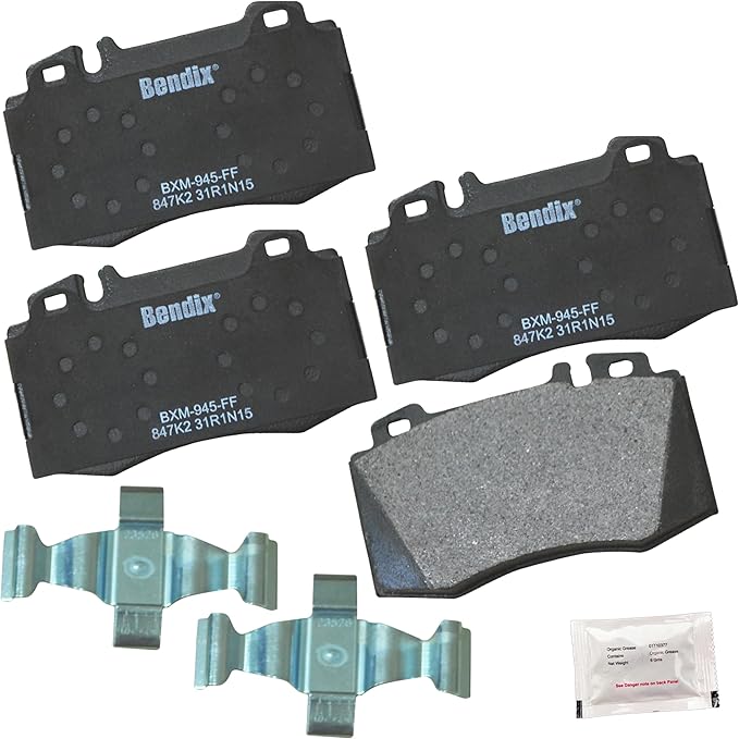 Bendix Priority1 CFM847K2 Semi-Metallic Front Brake Pads for Select Models Mercedes-Benz CL600, CLS500, E350, E550, S430, S500, SL500, SL550, SL550