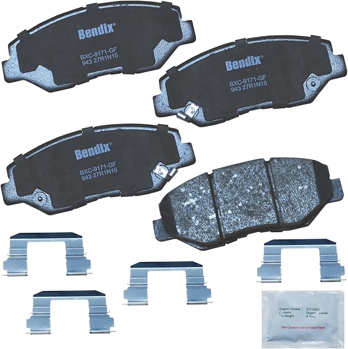 Bendix Priority1 CFC943 Ceramic Front Brake Pads for Honda Pilot 2008-2003