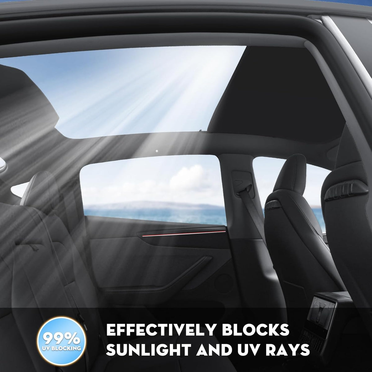 Roof Sunshade for Tesla Model Y Juniper 2026, Upgraded [Sag-Free]
