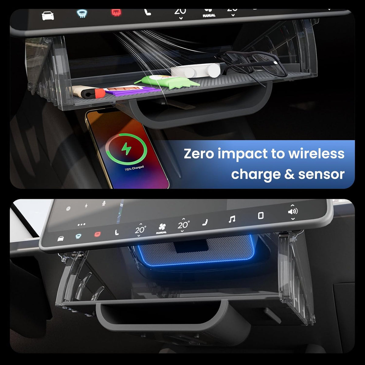 Hideable under Screen Storage for Model Y/3 (Juniper/Highland)
