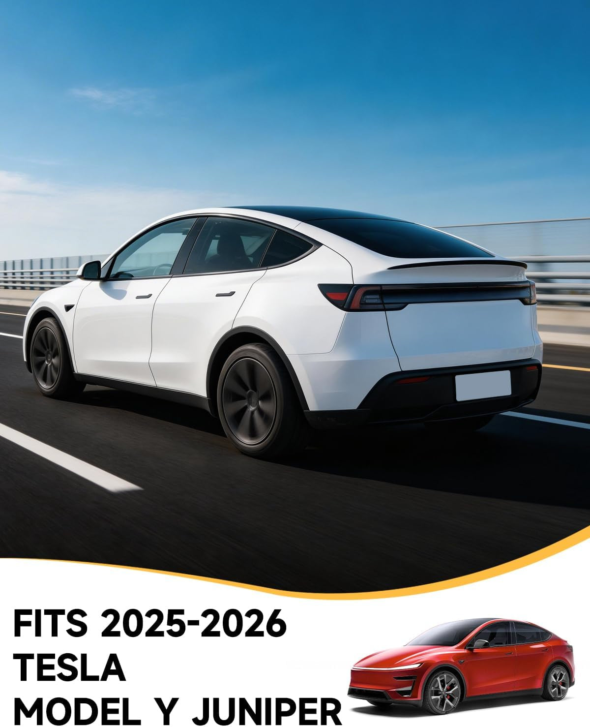 Rear Spoiler Compatible with Tesla Model Y Juniper 2025-2026