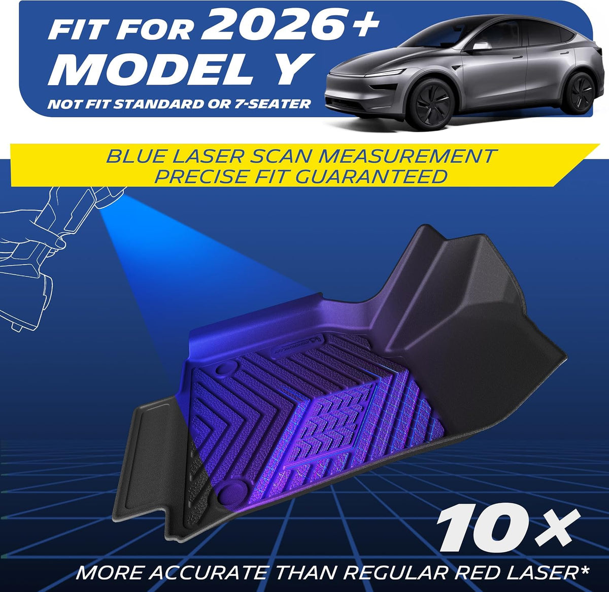 Vehicle Mat for 2025-2027 Tesla Model Y Juniper 5 Seat (12 Piece)