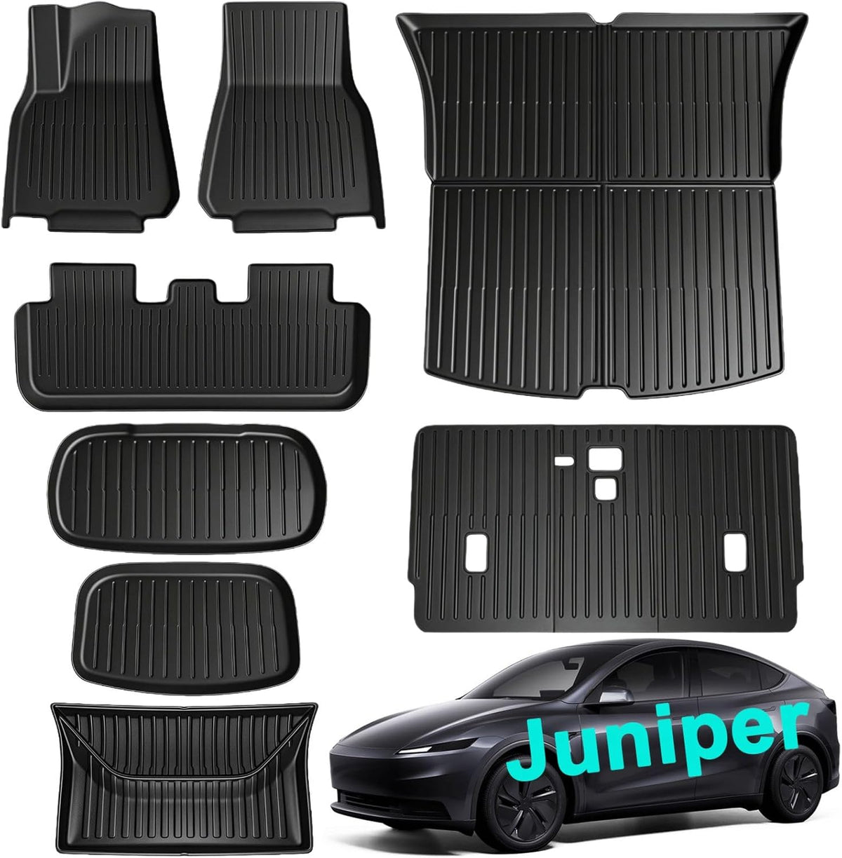 Tesla Model Y Juniper Floor Mats 2025-2026 &Cargo Liners 10 PCS