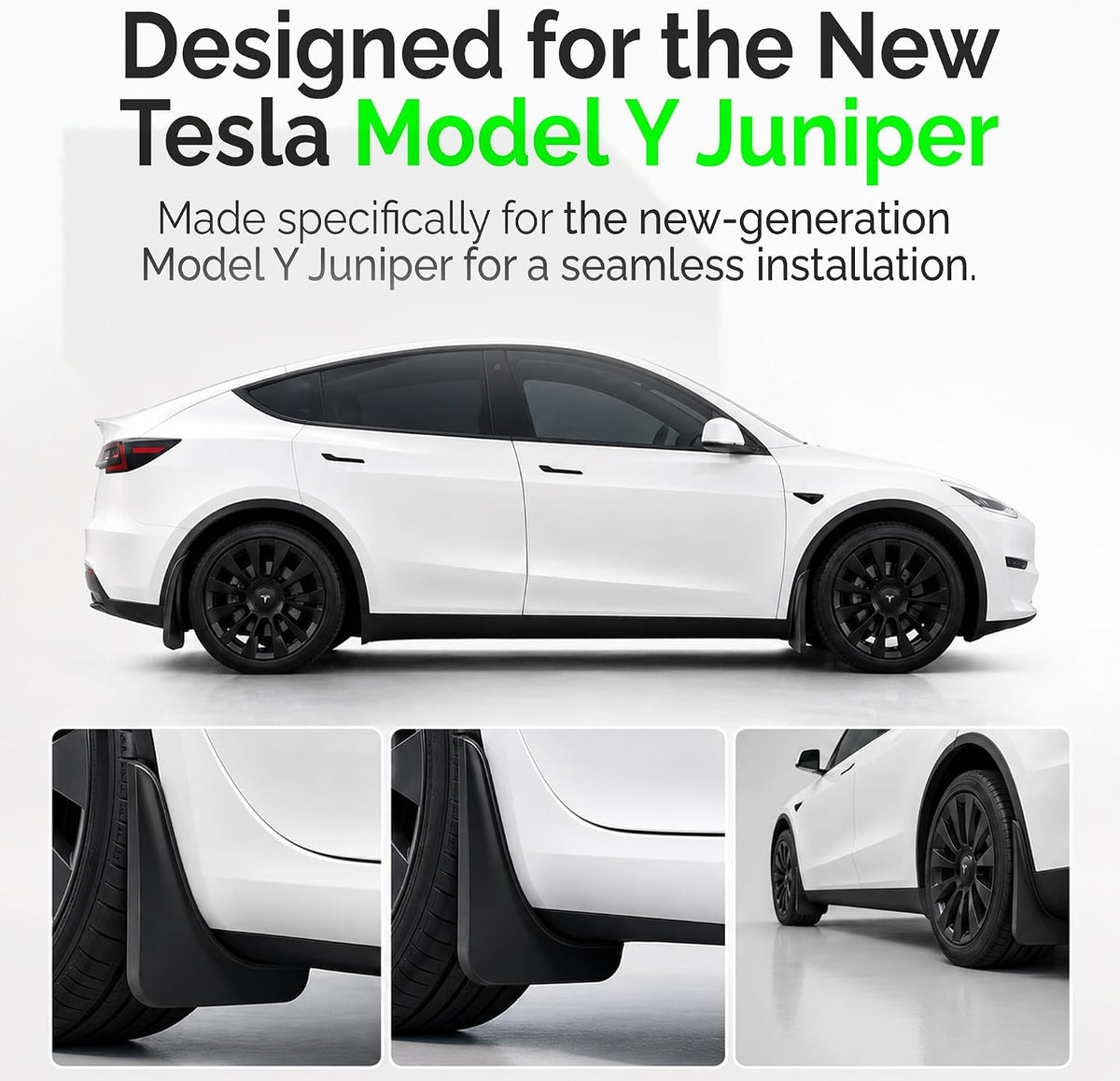 Tesla Model Y Juniper 2025-2026 Mud Flaps, Set of 4