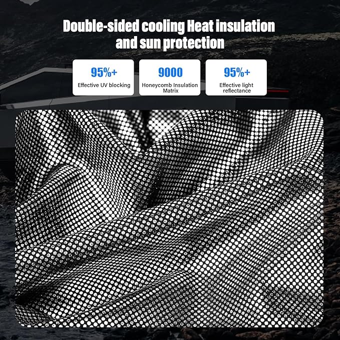 2026 Upgraded Cybertruck Roof Sunshade Heat-Insulating, UV-Protective, Nano-Reflective Interior Accessories for Tesla Cybertruck 2024-2026 (2PCS)