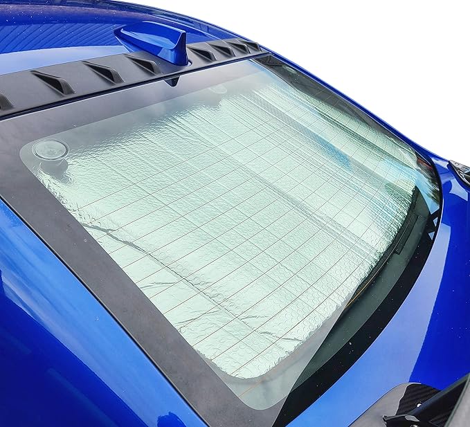 Autotech Park Rear Windshield Sunshade Compatible with 2018-2025 Tesla Model 3, Custom-fit Windshield Sun Shade