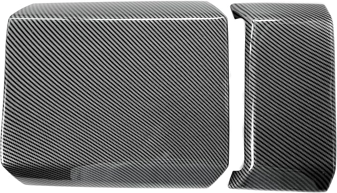 Barong for Tesla Cybertruck Accessoriess Interior Stickers Car Armrest Center Console Middle Console Cover Armrest Seat Box Cover Trim Frame Decal Carbon Fiber Pattern