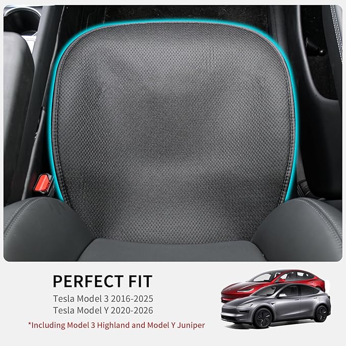 2025 Font Bottom Seat Covers for Tesla Model 3/Y Juniper/Highland [Breathable Mesh & Anti-Slip & Washable] 2PCS Seat Protectors for Tesla Model Y Model 3 Accessories 2026 2025-2017 Black
