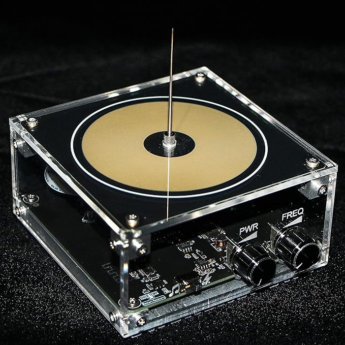 10 Cm Solid State Bluetooth Musical Tesla Coil Touchable Artificial Lightning Spark Gap Arc Generator Desktop Toy Arc Plasma Electric Power Wireless Transmission Science Teaching Experiment Model