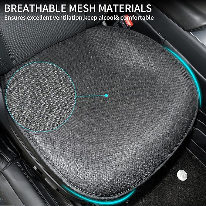 2025 Font Bottom Seat Covers for Tesla Model 3/Y Juniper/Highland [Breathable Mesh & Anti-Slip & Washable] 2PCS Seat Protectors for Tesla Model Y Model 3 Accessories 2026 2025-2017 Black