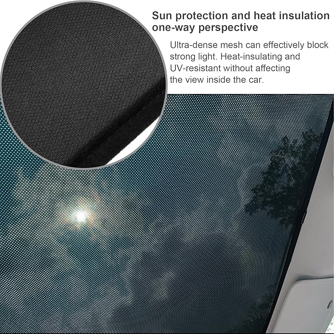 2021 2020 2019 2018 2017 2016 Tesla Model S Glass Roof Sunshade UV Ray Protection, Foldable Sunroof Sunshade Top Window Sun Shades