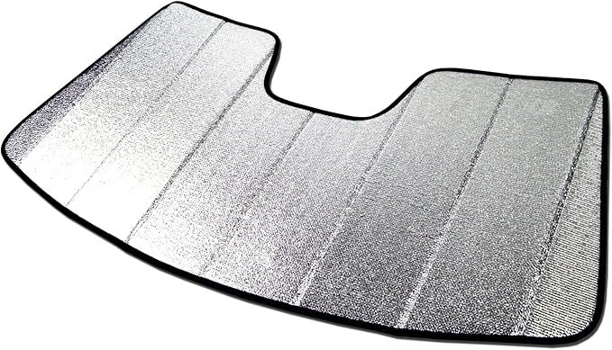 Front Car Windshield Sun Shade Compatible with 2010-2017 Audi A7 | Custom Fit Visor Accordion Fold Style Sun Protector | Silver & Grey 1-pc Set | SS-013