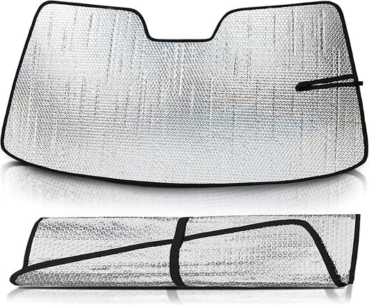 Autotech Park Sunshade, Visor Cover, Compatible with 2018-2025 Tesla Model 3 Front Windshield, Custom-fit Sunshade