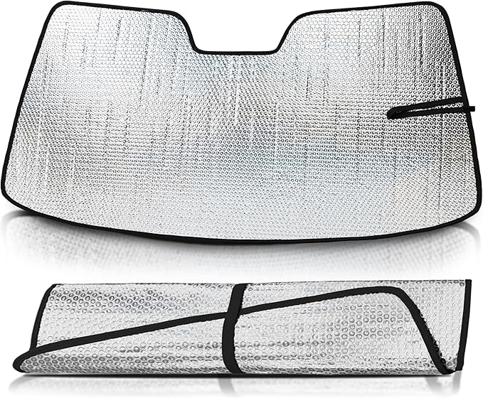 Autotech Park Sunshade Compatible with 2012-2026 Tesla Model S Sedan Front Windshield, Custom-fit Sunshade