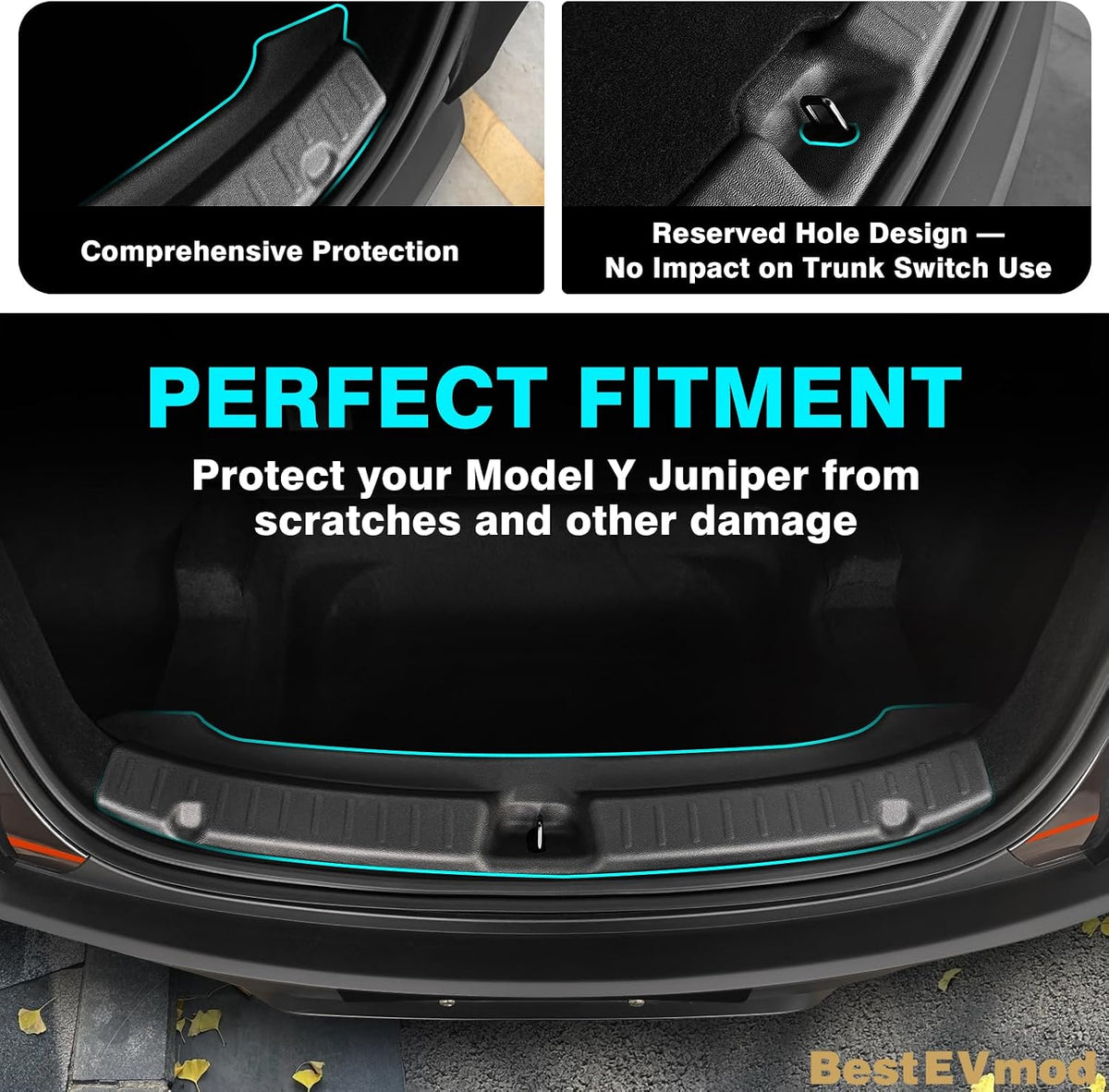2026 Tesla Model Y Upgrade Rear Bumper & Trunk Sill Cover Protector Bumper Guards Compatible with Tesla Model Y Juniper Refresh (Premium & Performance 2025/2026)