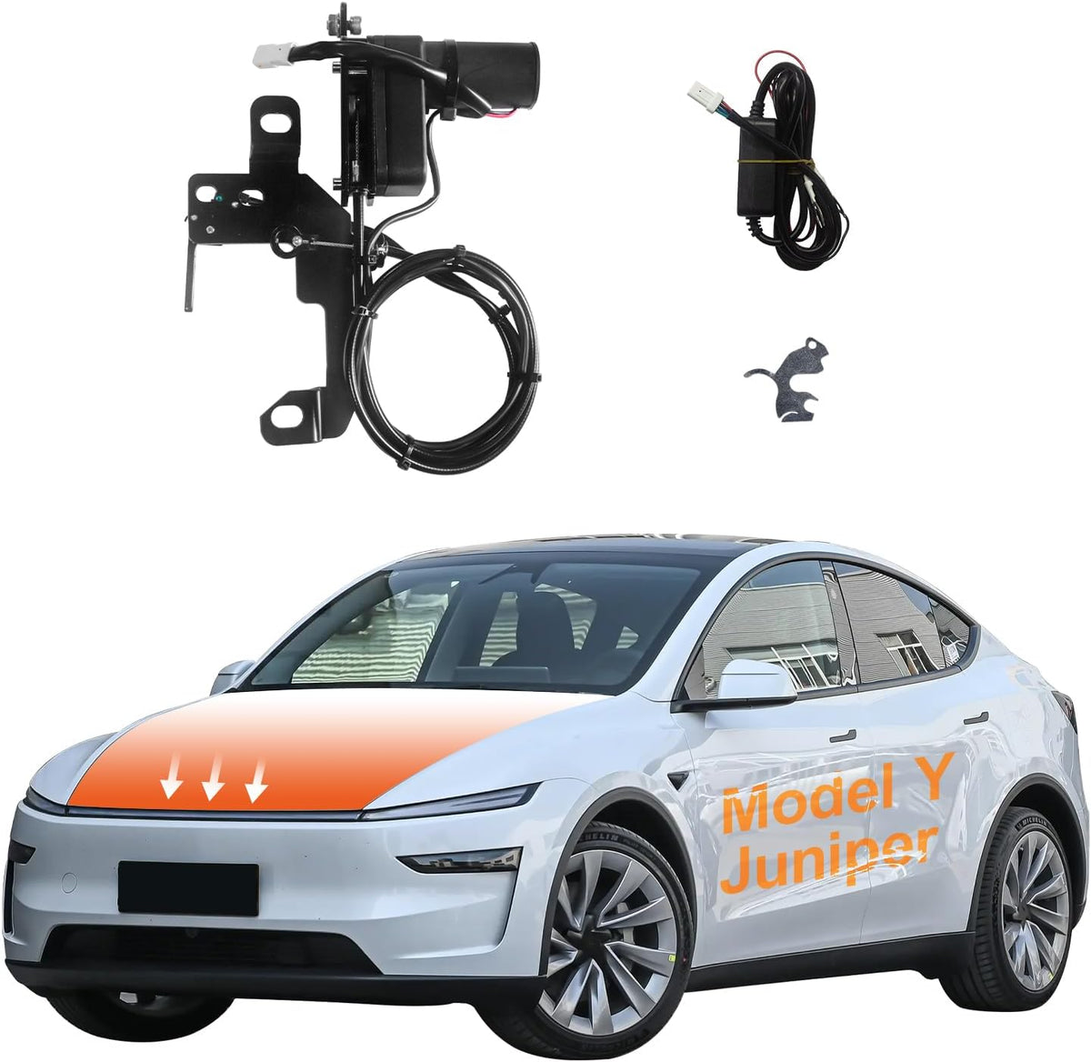 Hands-Free Automatic Frunk Closer for Tesla Model Y Juniper 2025 2026 - Power Front Trunk Lock with Soft Close - Easy Installation Accessory