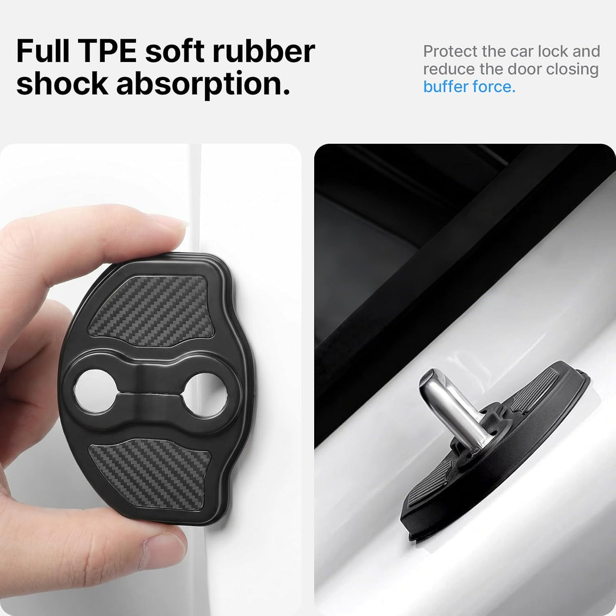 4-Pack Door Lock Cover Protector for Tesla Model 3/Y Door Panel