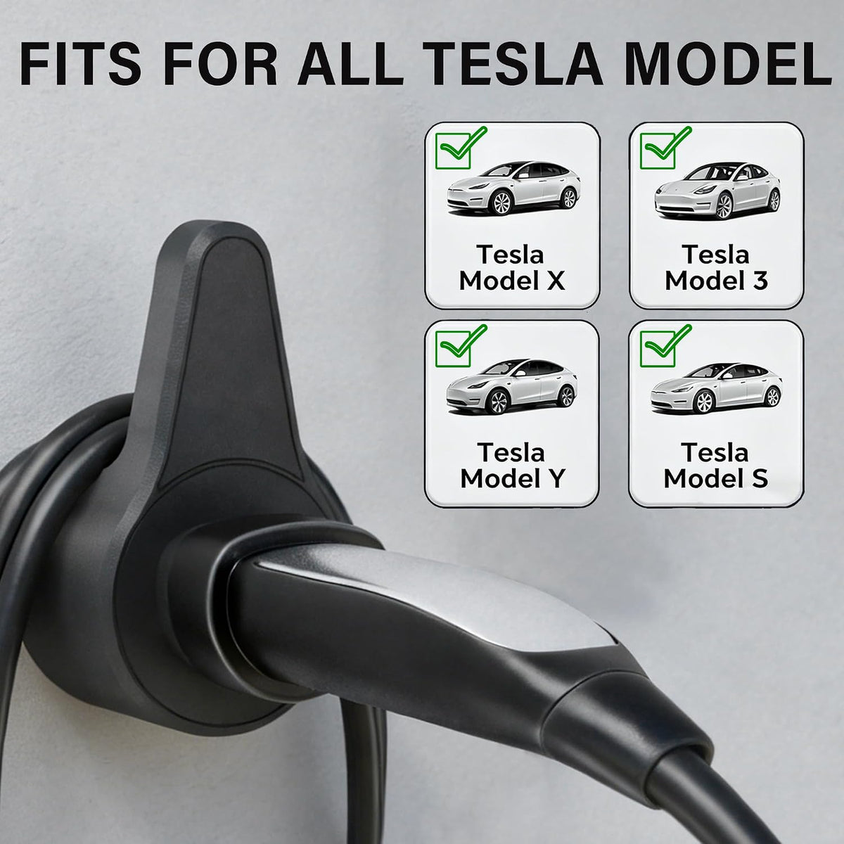 AWINLI Tesla Car Charger Bracket,Portable Car Charger Accessory Cable Hook