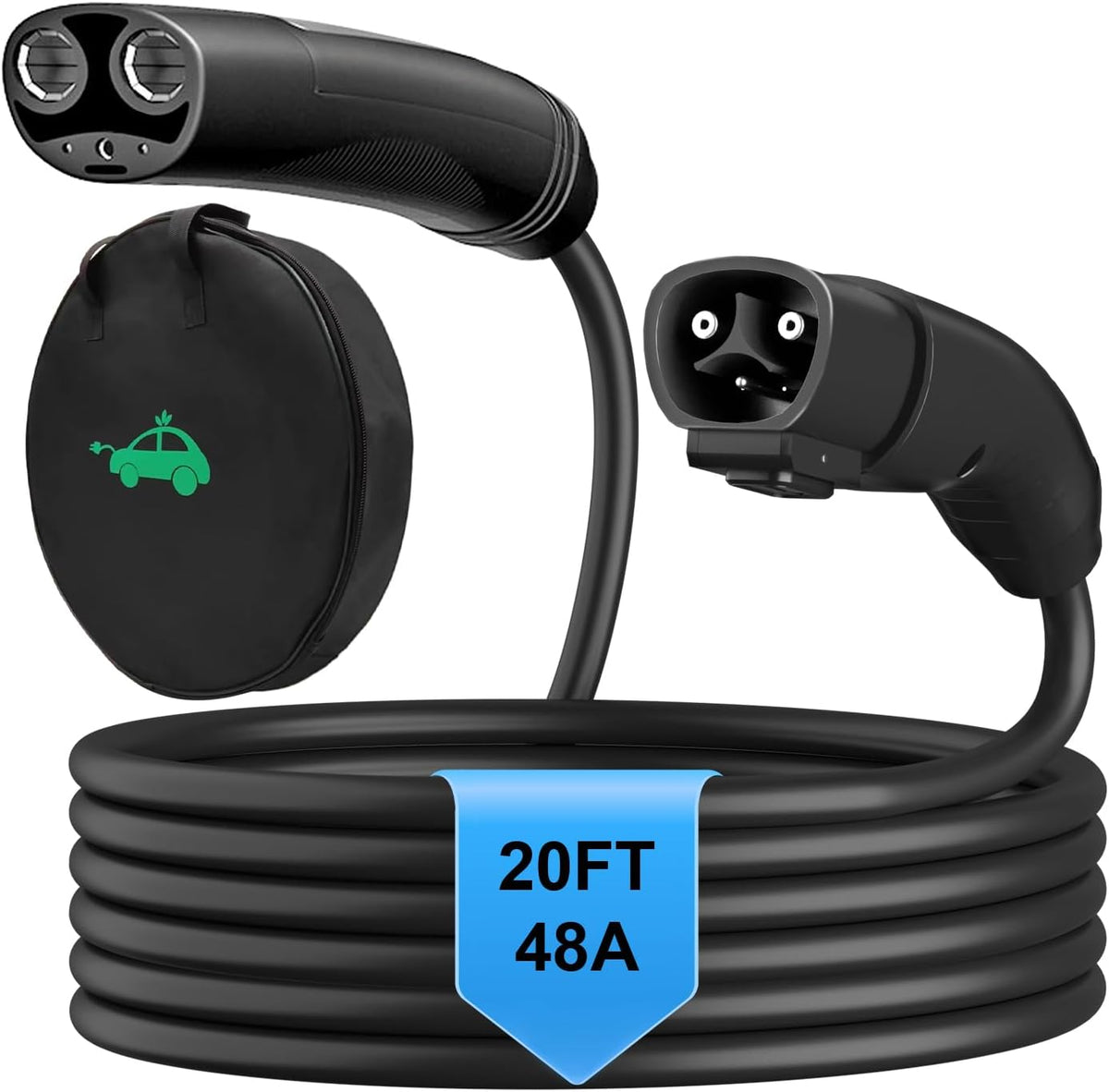 Tesla Charger Extension Cable Compatible with Tesla Model X/Y/3/S, 20Ft EV Charging Extension Cable 110-240V 48A Tesla EV Charger Extension Cords
