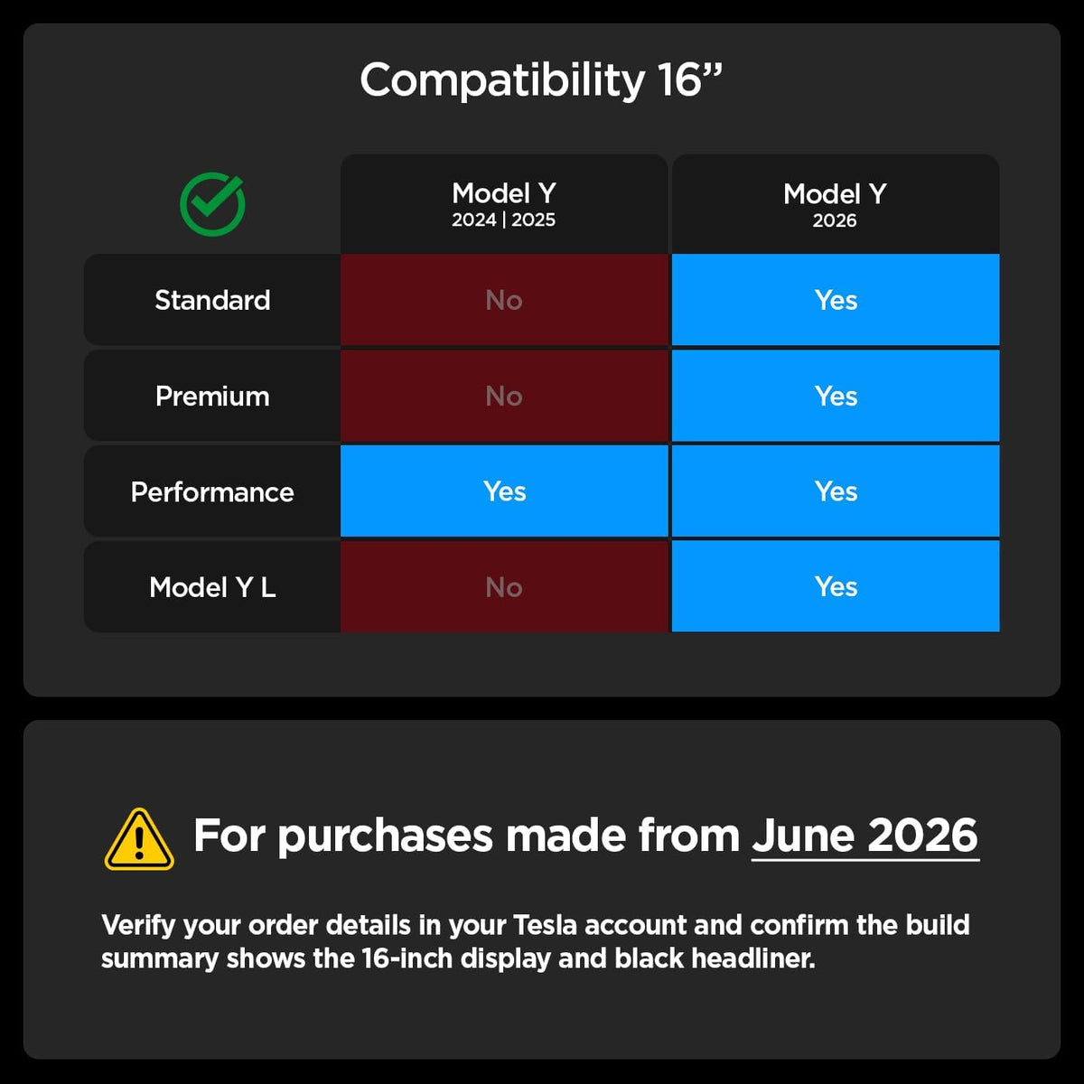 Glastr EZ FIT Screen Protector Matte Finish for Model Y (2026)