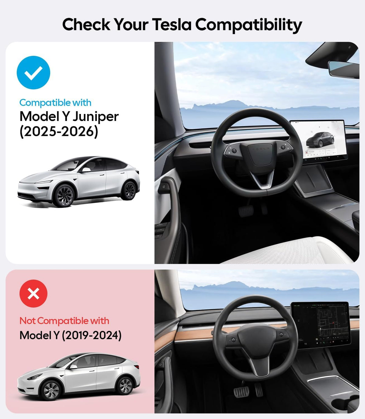 for Tesla Model Y Juniper Accessories Sunshade Roof, Interior Black