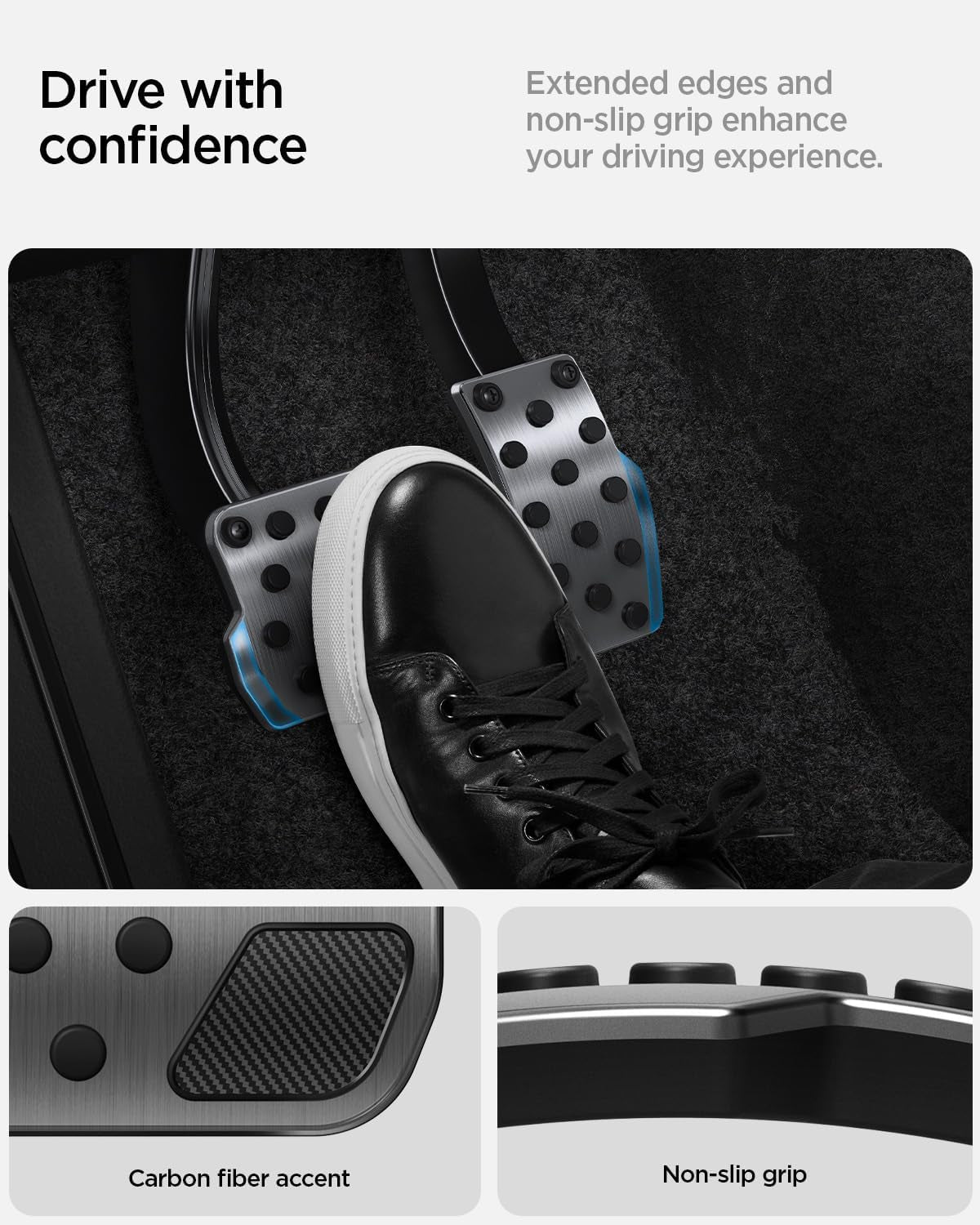 Stainless Steel Performance Pedal Cover for All Model 3 and Y