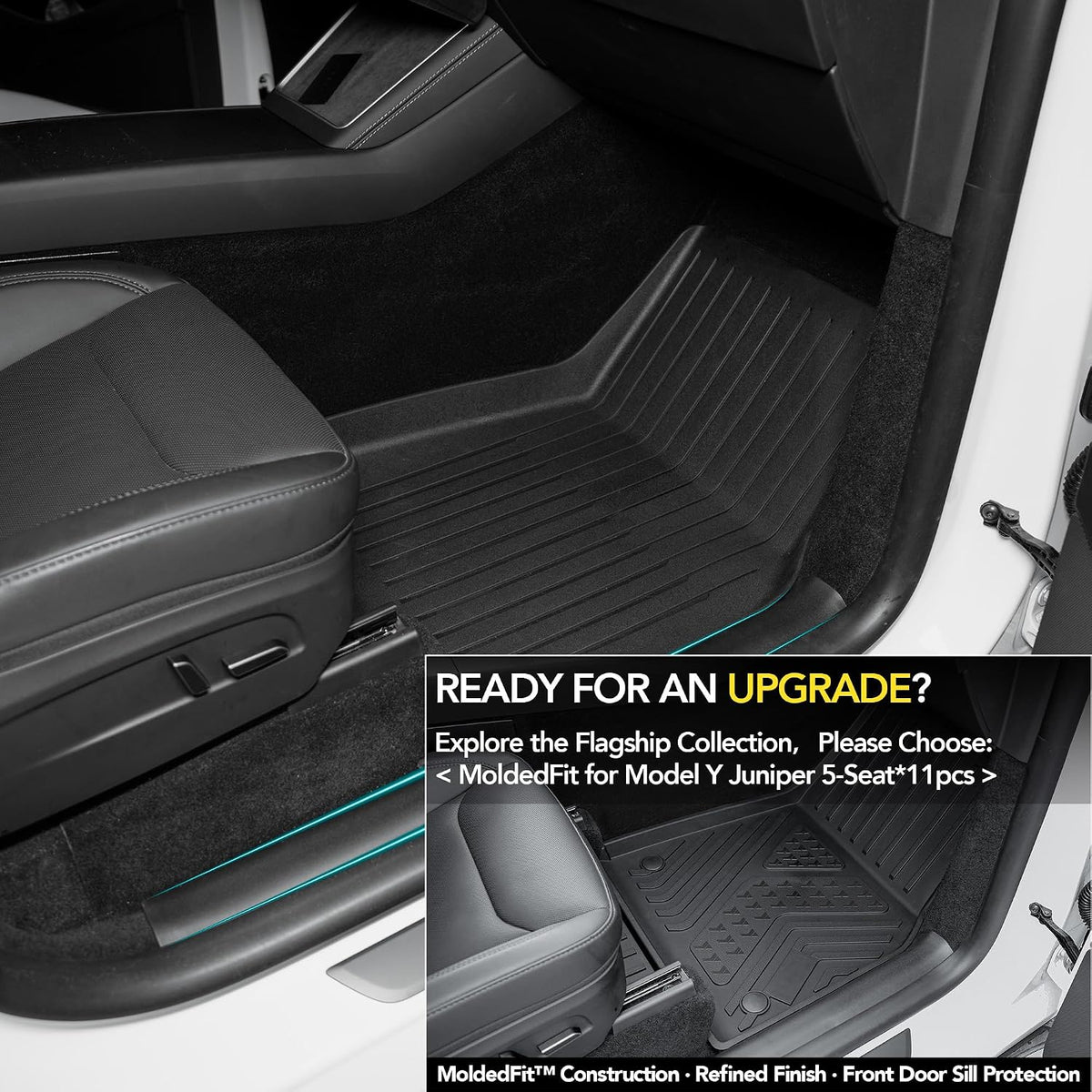 Tesla Model Y Floor Mats 2025 2026 11-Piece Set TPE Material