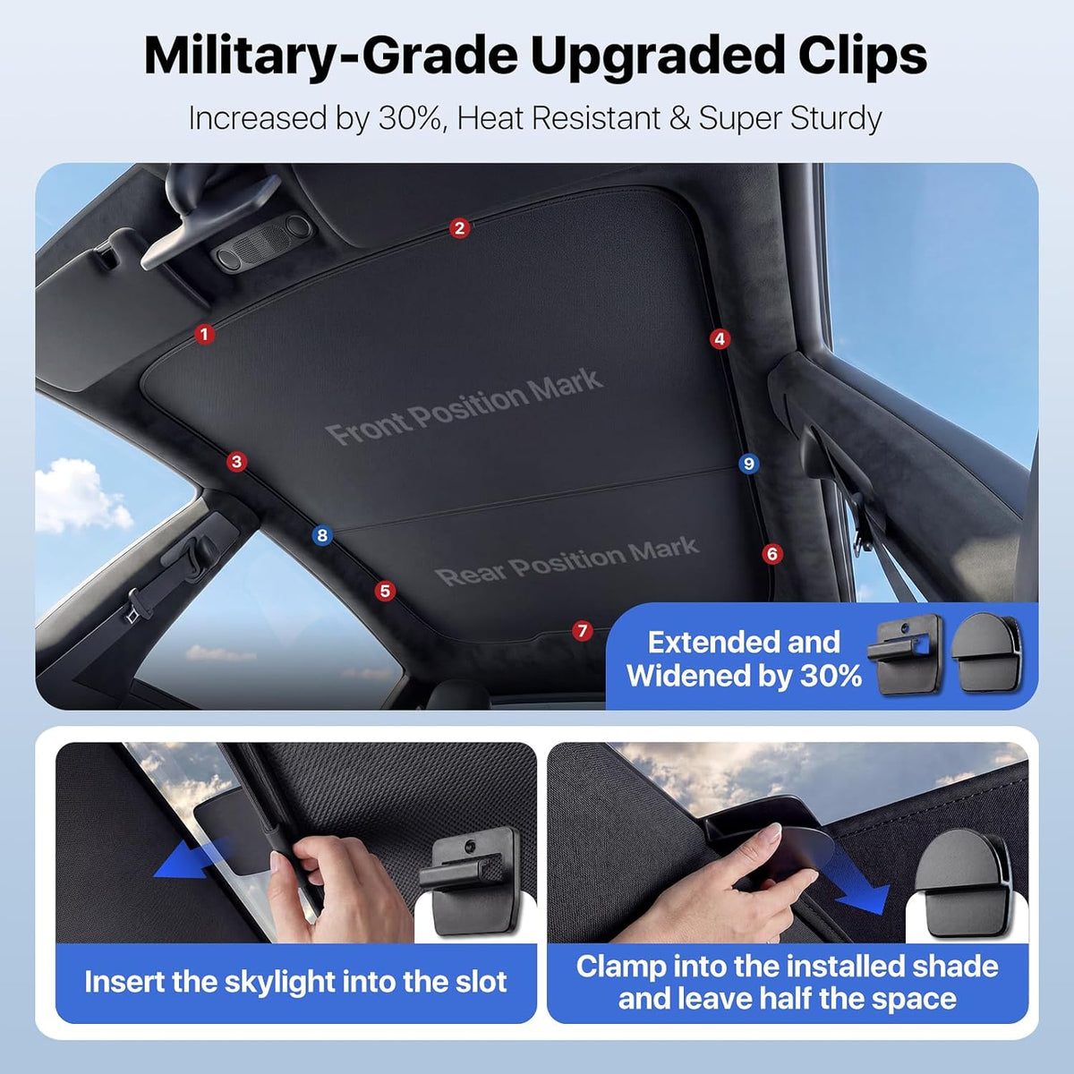 Tesla Model Y Juniper 2025-2026 Sunshade Roof Never Sag UPF50+ 99% UV Block