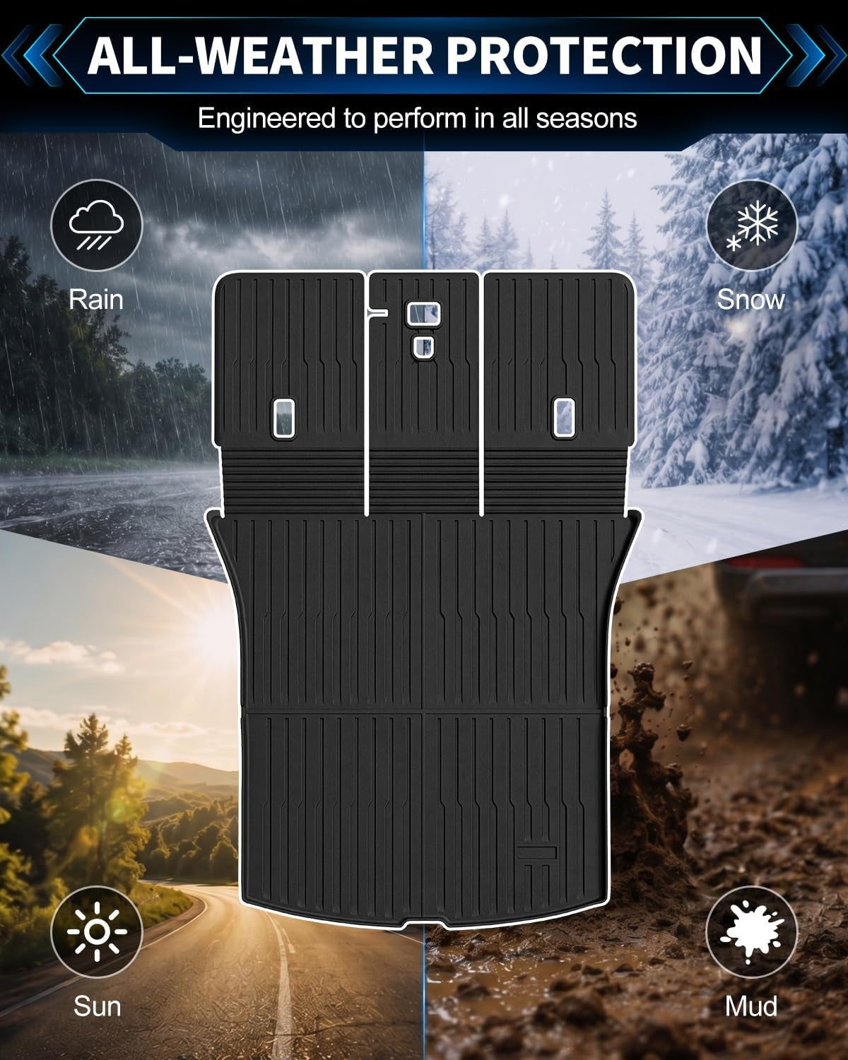 Tesla Model Y Trunk Mat for Juniper 2025-2026 All Weather Floor Mats Liner