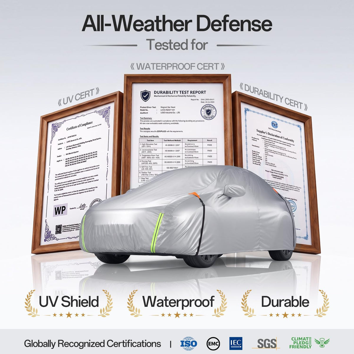 Tesla Model Y Car Cover 2020–2026, 100% Waterproof All-Weather