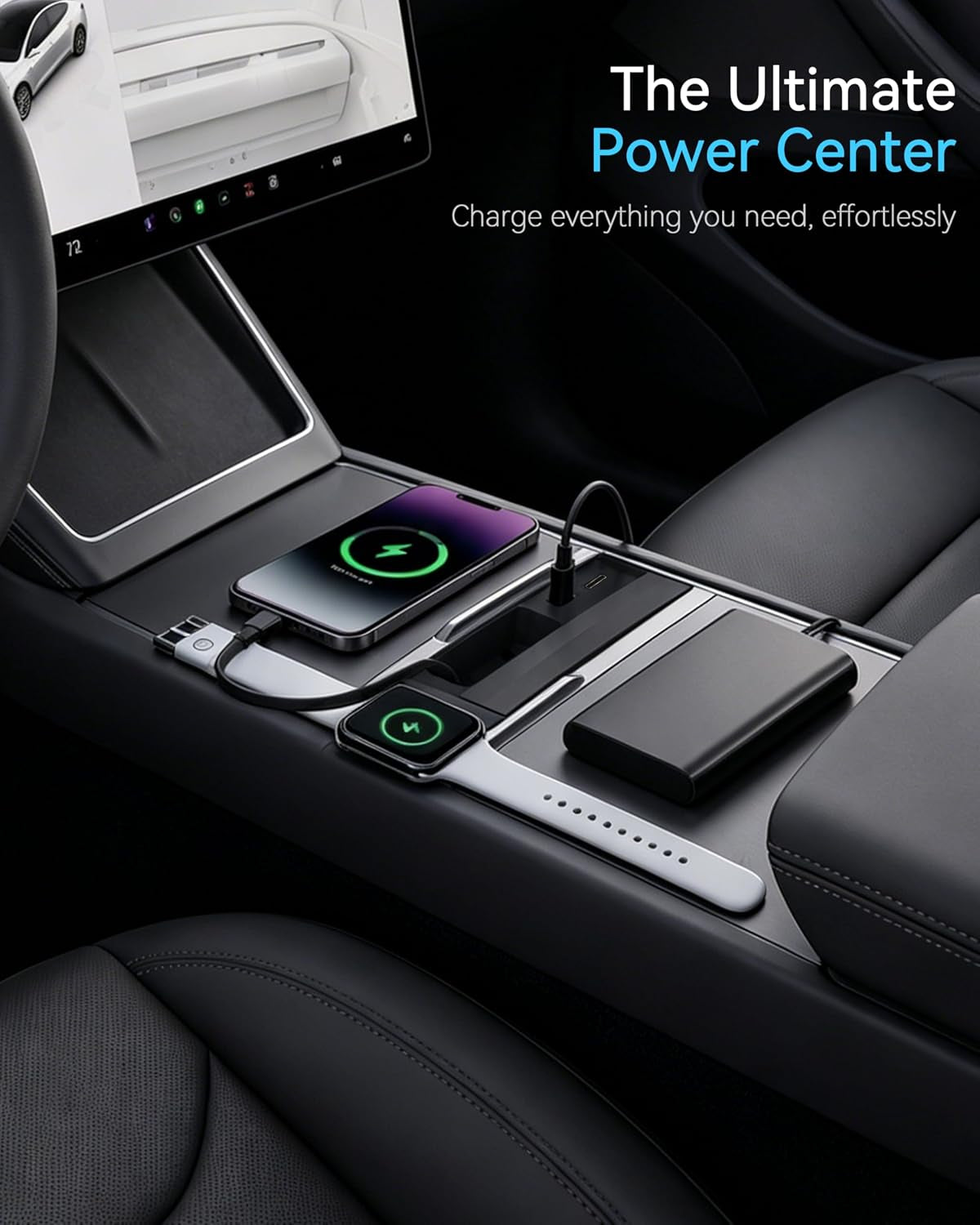 USB Hub Charger for Tesla Model Y Juniper&Model 3 Highland My 24-26