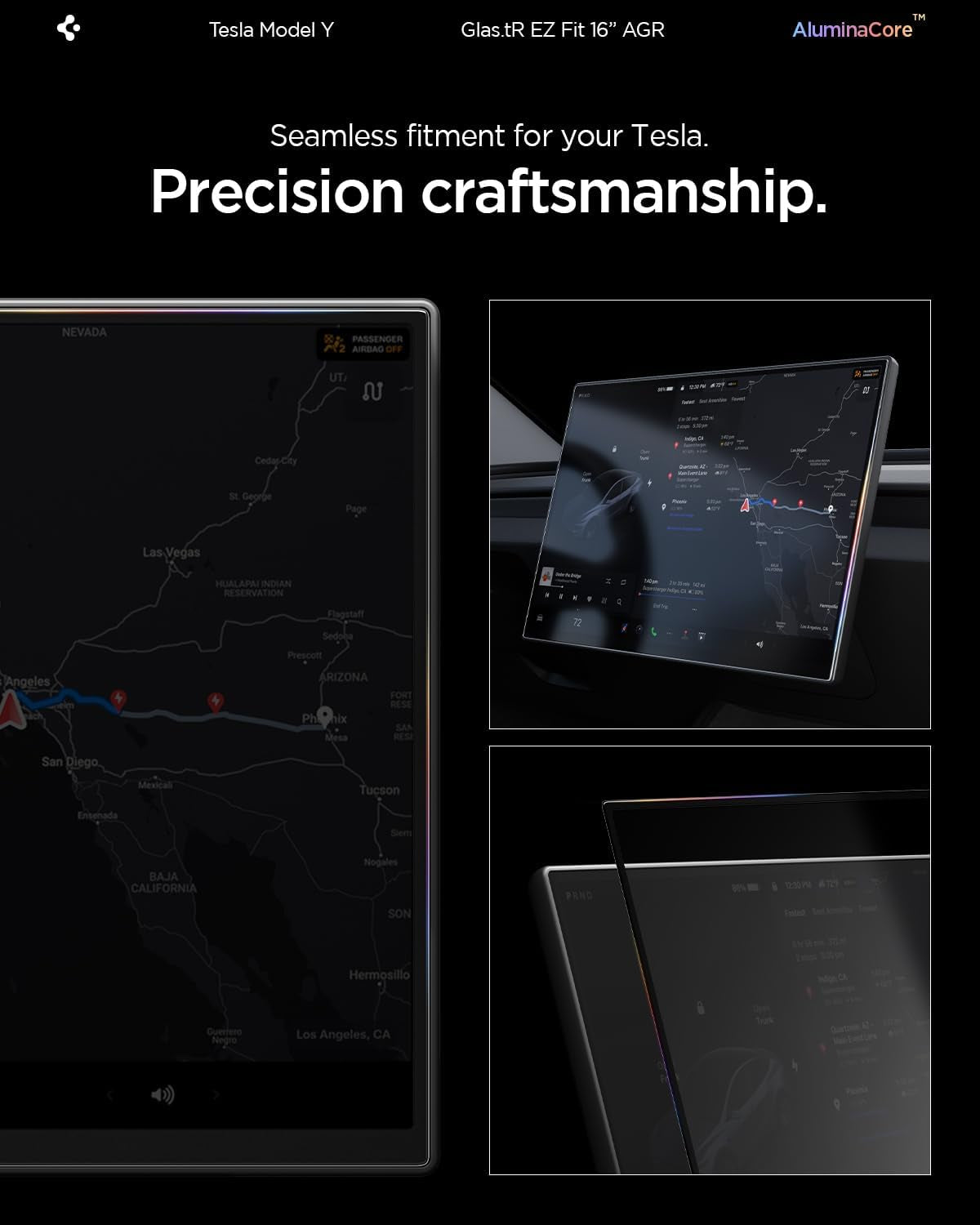 Glastr EZ FIT Screen Protector Matte Finish for Model Y (2026)