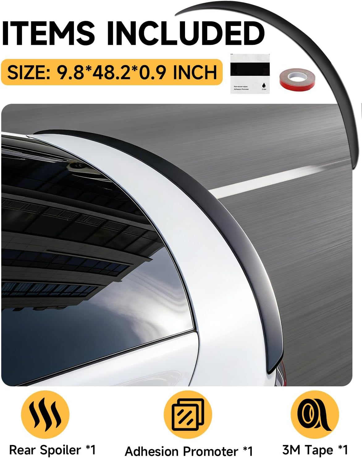 Rear Spoiler Compatible with Tesla Model Y Juniper 2025-2026
