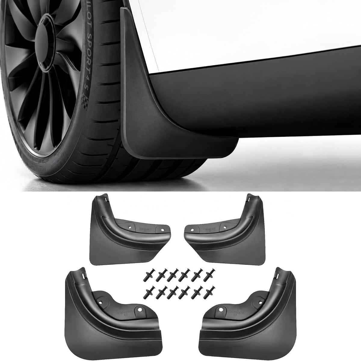 Tesla Model Y Juniper 2025-2026 Mud Flaps, Set of 4