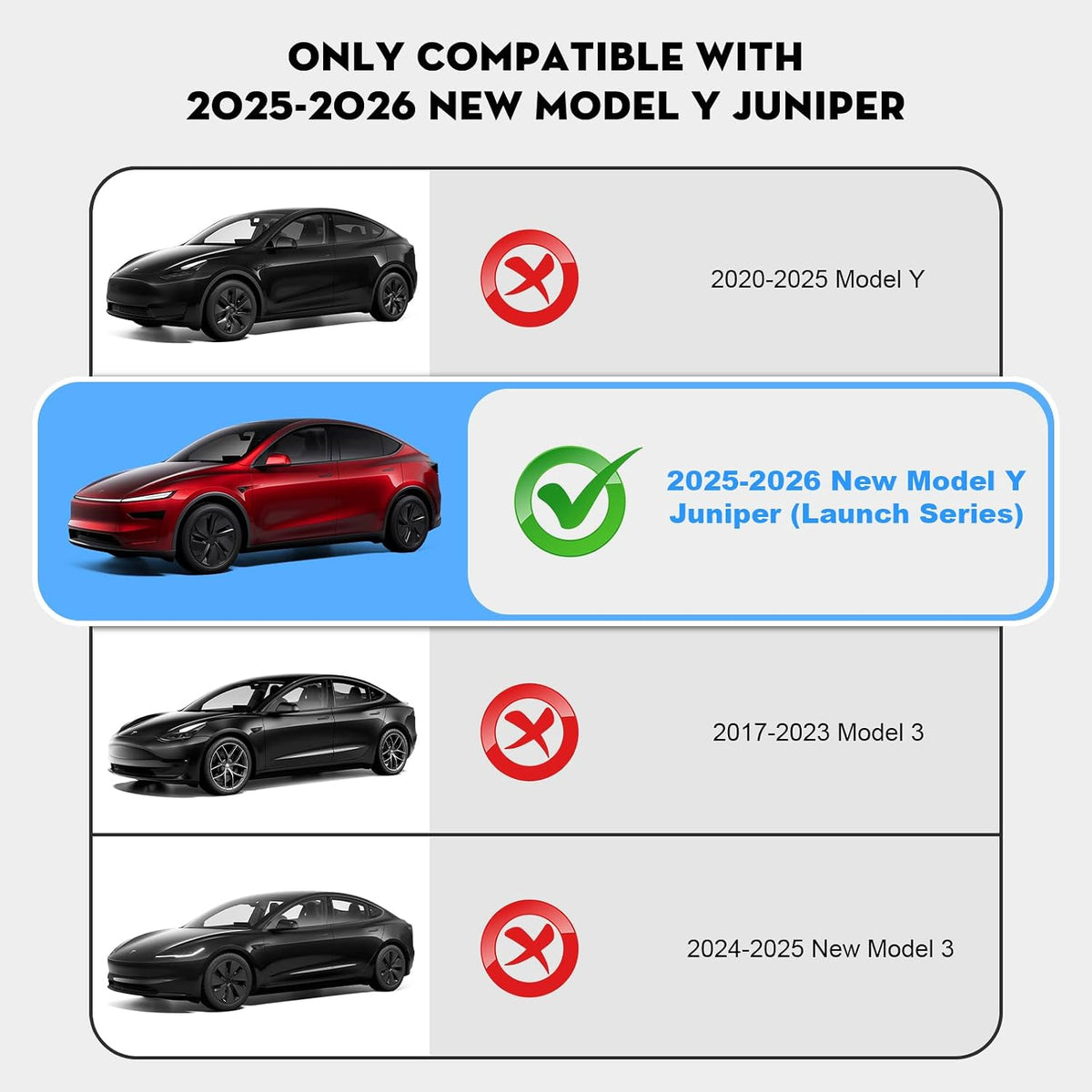 Roof Sunshade for Tesla Model Y Juniper 2026, Upgraded [Sag-Free]