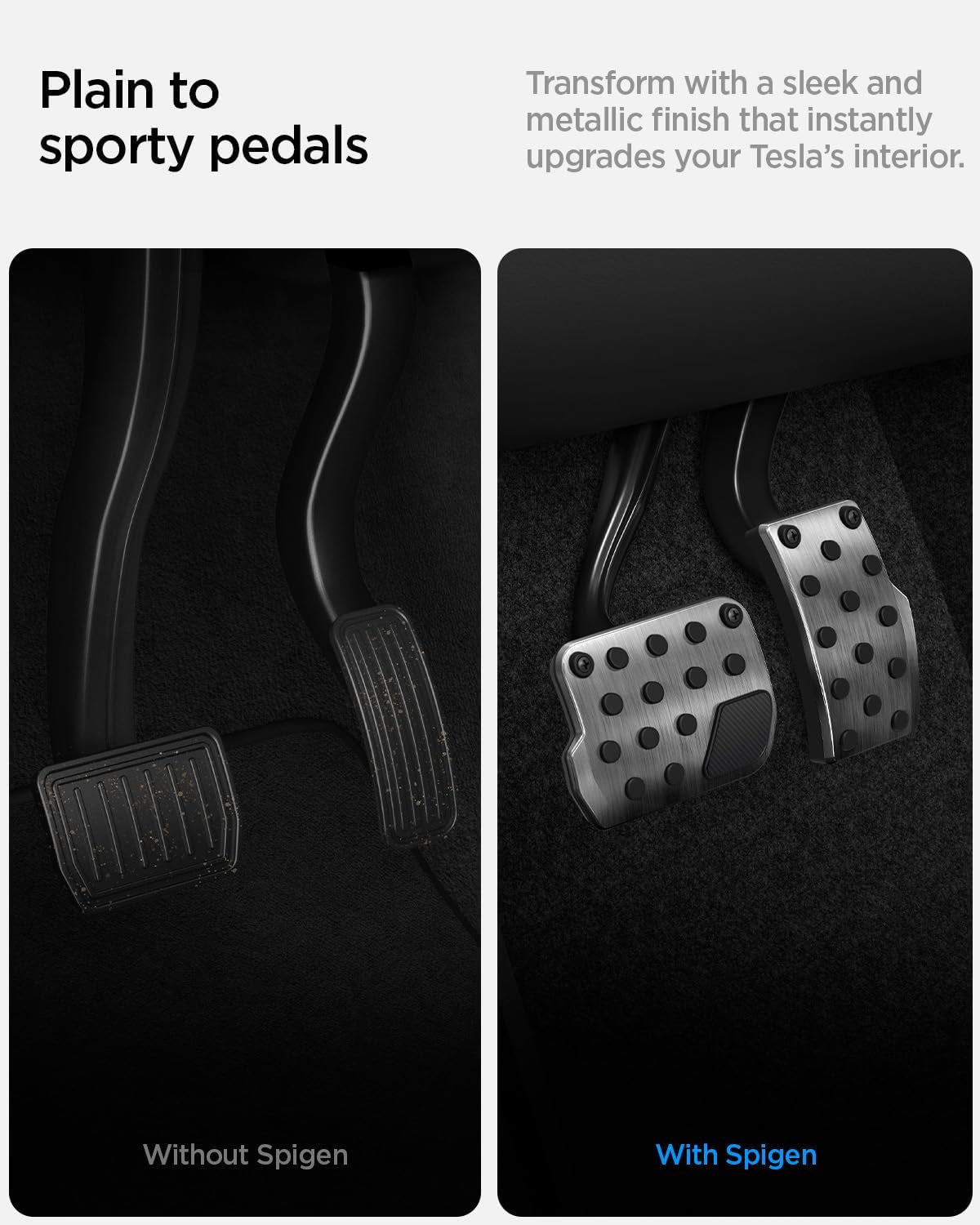 Stainless Steel Performance Pedal Cover for All Model 3 and Y