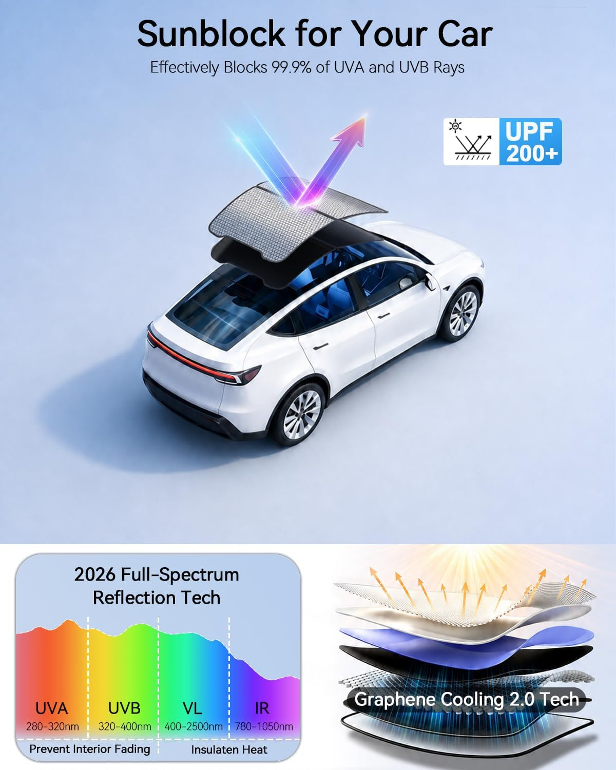 2026 Tesla Model Y Juniper Sunshade Roof, Tesla Model Y Juniper Accessories