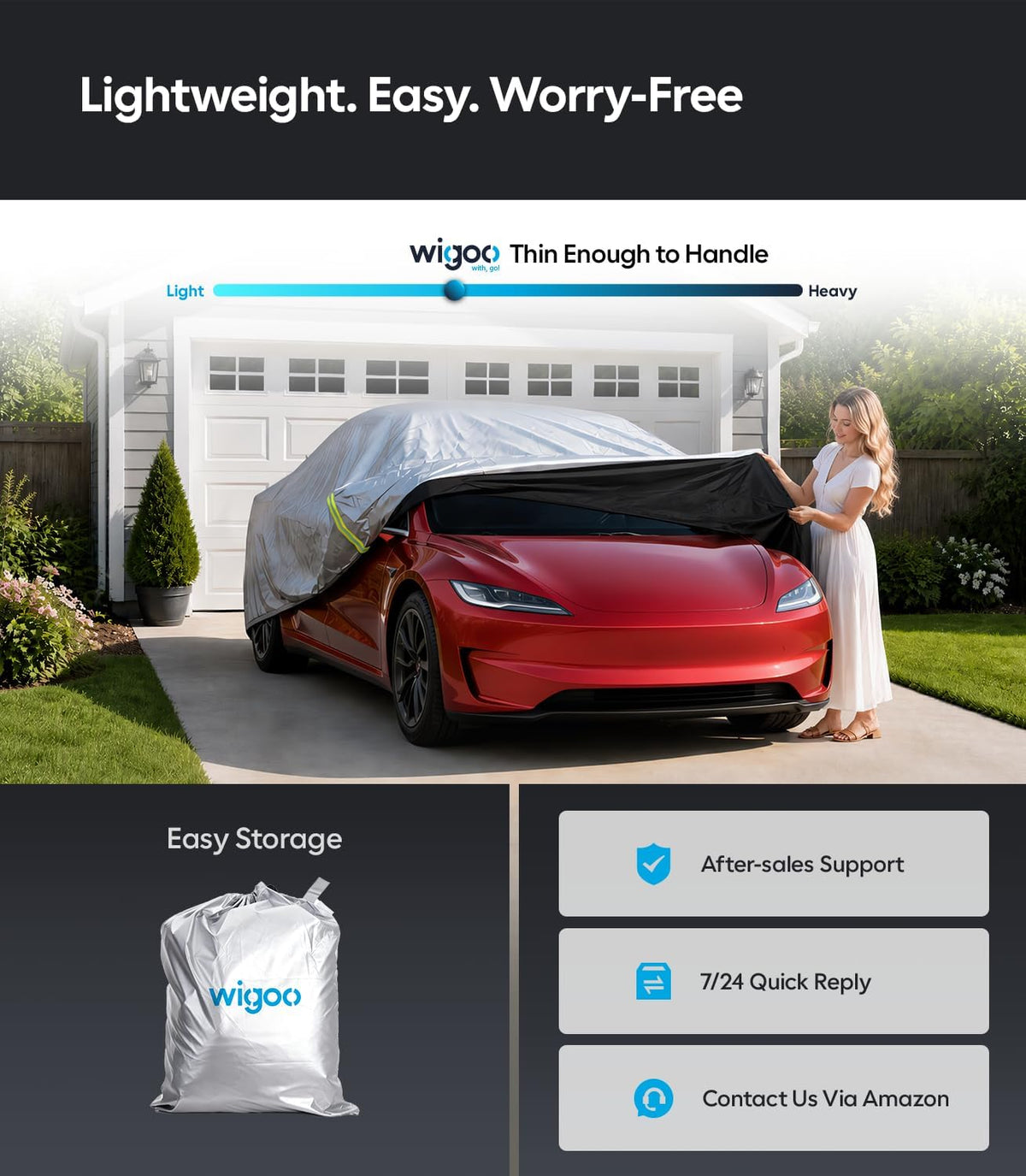 Tesla Model 3 Car Cover 2017-2026, Custom Fit UV Protection