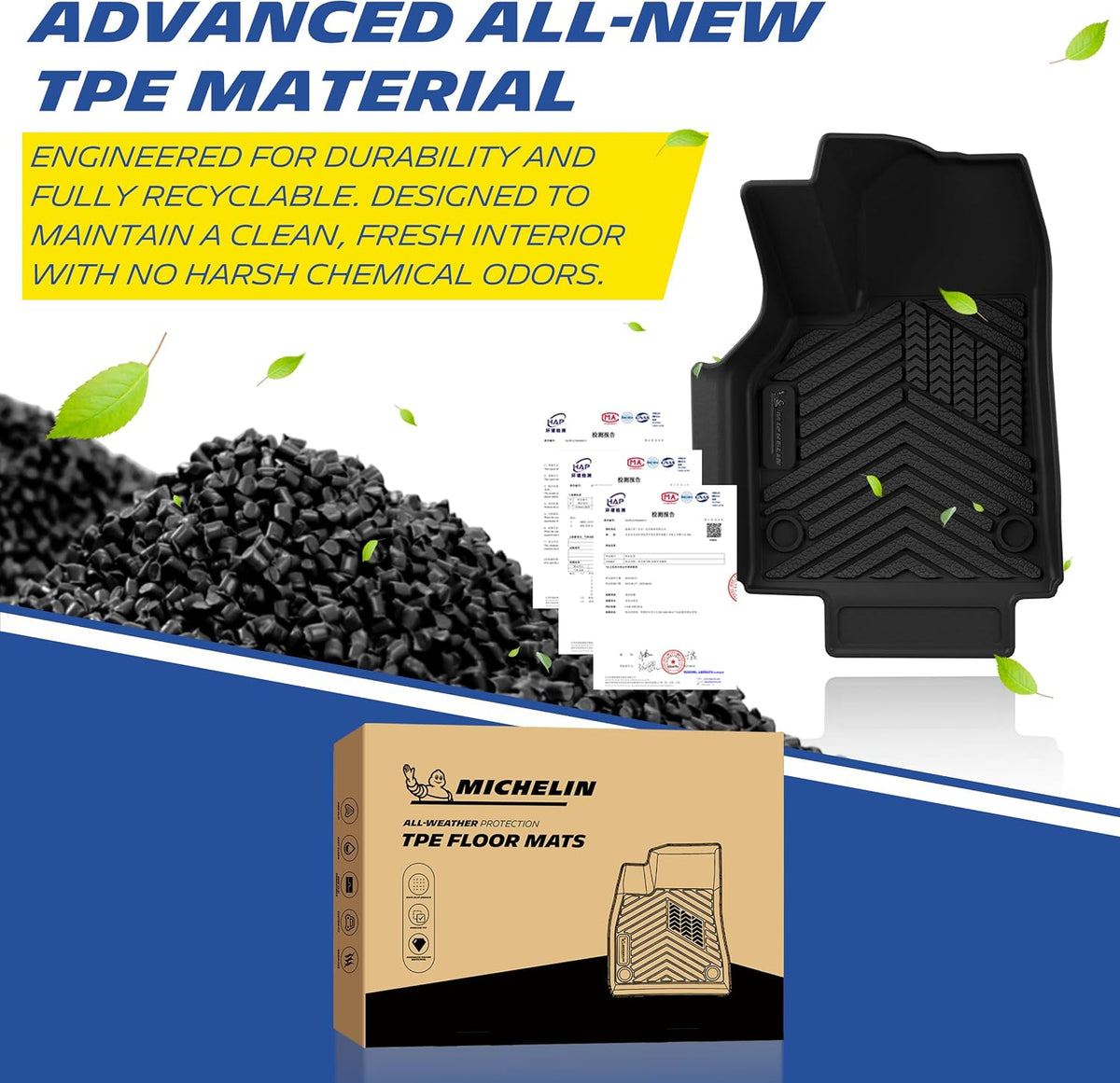 Vehicle Mat for 2025-2027 Tesla Model Y Juniper 5 Seat (12 Piece)